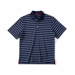 Brooks Brothers Navy Blue White Stripe Polo Shirt Men's Size Small